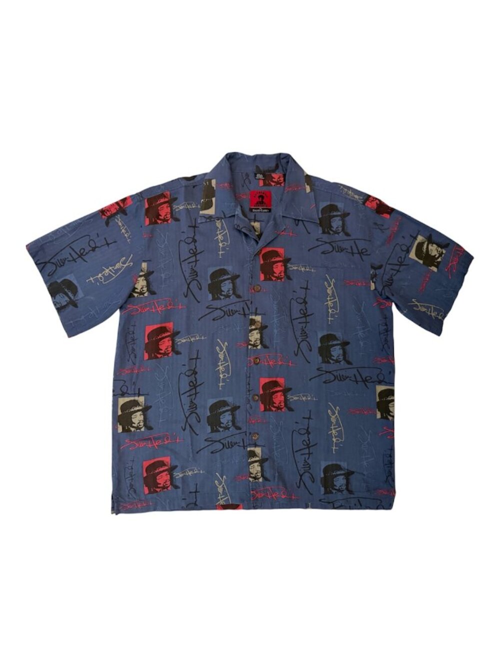 David Carey Authentic Hendrix Jimi Hendrix Button-Up Shirt Blue Size L Camp